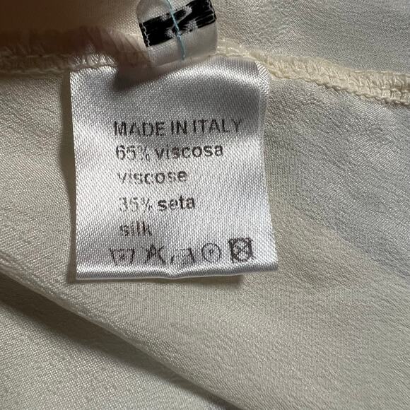 Kosmika Crewneck Crochet Trim Blouse Size Small NEW Semi Sheer Boho Cottagecore - Picture 6 of 12